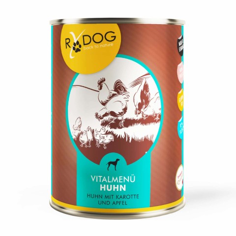 Dog Accessories Wet pet food RyDog Vital Menu Chicken (Vitalmenü Huhn) 400g 6 Piece -1- Anifit