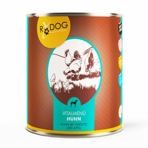 Dog Accessories Wet pet food RyDog Vital Menu Chicken (Vitalmenü Huhn) 800g 6 Piece -1- Anifit
